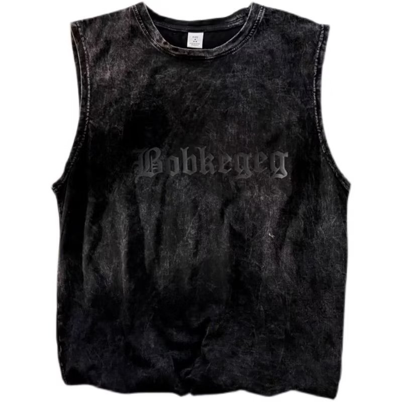 Áo Thun Sát Nách Dáng Rộng Mỏng Phong Cách Đường Phố Mỹ Thời Trang Mùa Hè Cá Tính Cho Nam