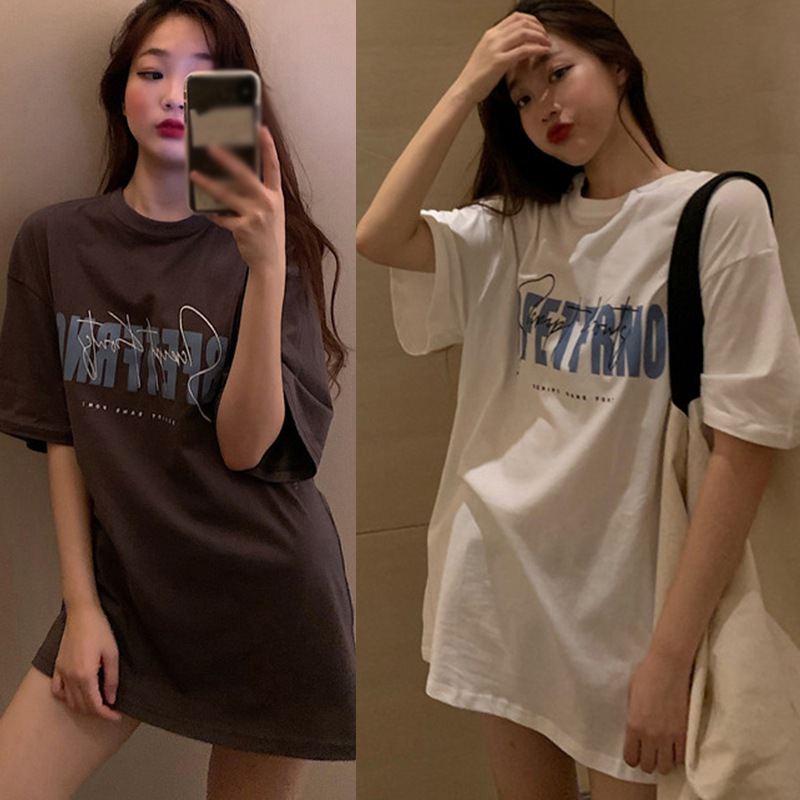 Áo Thun Tay Ngắn Dáng Rộng Phong Cách Hàn Quốc Thời Trang Cho Nữ