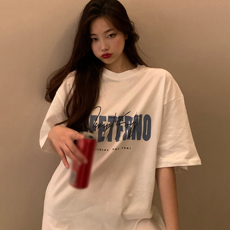 Áo Thun Tay Ngắn Dáng Rộng Phong Cách Hàn Quốc Thời Trang Cho Nữ