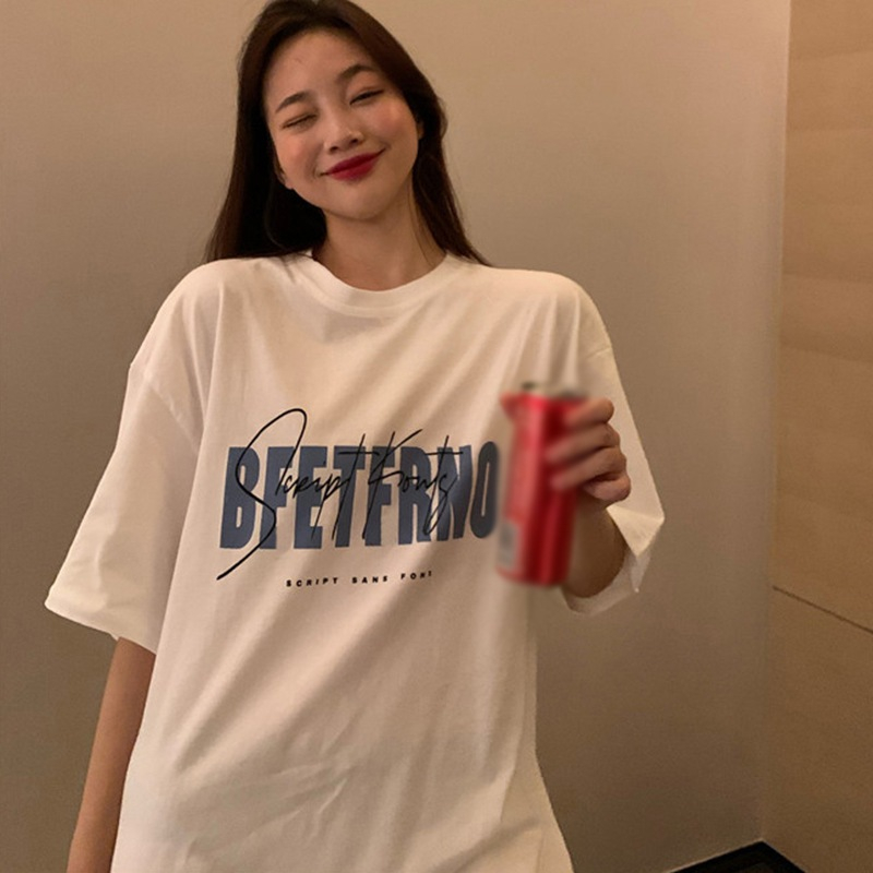 Áo Thun Tay Ngắn Dáng Rộng Phong Cách Hàn Quốc Thời Trang Cho Nữ