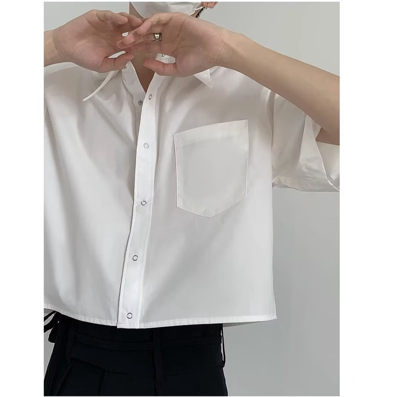 Áo sơ mi nam ngắn tay cao cấp thiết kế mới đơn giản thời trang theo phong cách hàn quốc fashion áo kiểu nam simple áo sơ mi trắng top áo thời trang nam