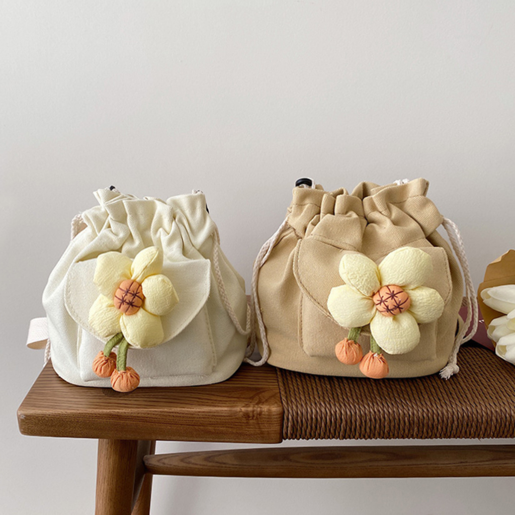 Túi canvas Dây Rút Mini Phong Cách Hàn Quốc Dễ Thương