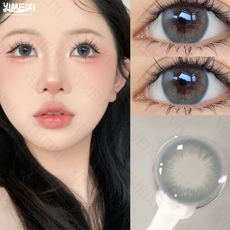 Bộ 2 Kính Mắt 14.2mm Màu Tím Nhạt Mềm Mại Và Thoải Mái Cho Nữ Yimeixi 0 Độ