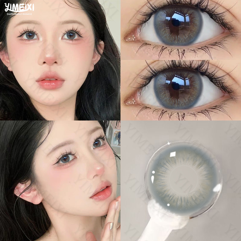 Bộ 2 Kính Mắt 14.2mm Màu Tím Nhạt Mềm Mại Và Thoải Mái Cho Nữ Yimeixi 0 Độ