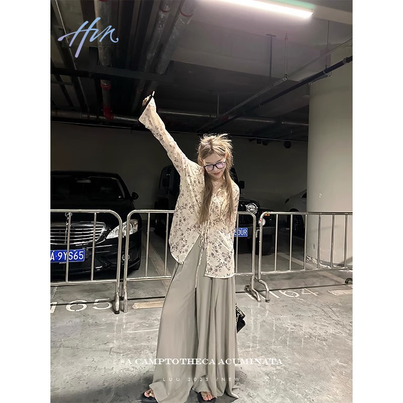 Áo Kiểu Tay Dài Chống Nắng Bằng Lụa Lạnh Cao Cấp In Họa Tiết Hoa Phong Cách Trung Quốc Mới Cho Nữ