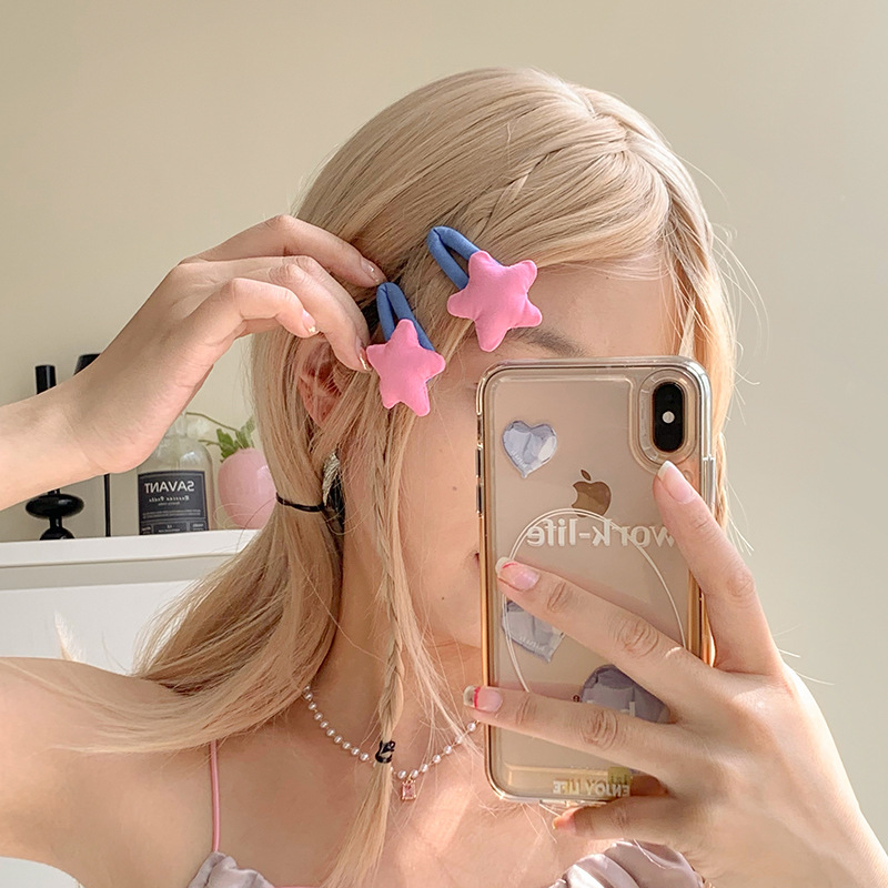 Kẹp Tóc Hình Ngôi Sao Năm Cánh Bằng Xốp Dễ Thương Cho Nữ