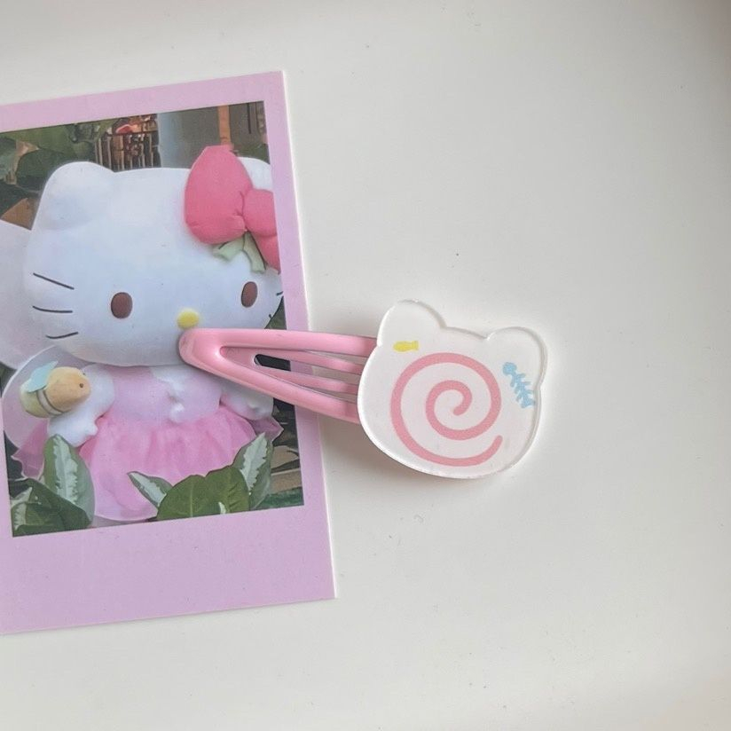 Kẹp Tóc Cá Nhỏ Hình Mèo Mặt to Ăn Cá Vui Nhộn Mềm Mại Trái Tim Dễ Thương Phong Cách Nhật Bản Cho Bé Gái