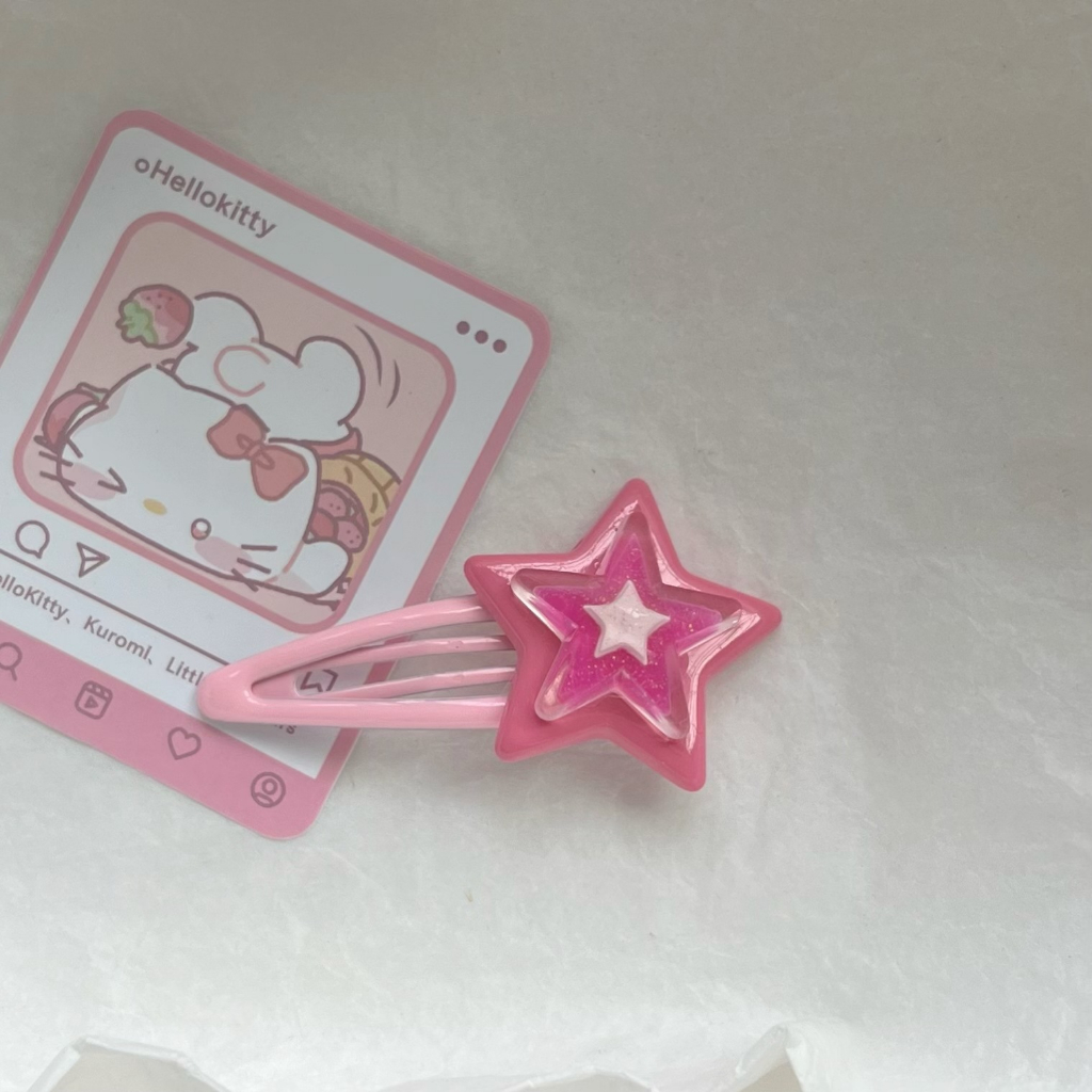 Kẹp Tóc bb y2k Hình Ngôi Sao Năm Cánh Màu Sắc Ngọt Ngào Cá Tính Dành Cho Nữ