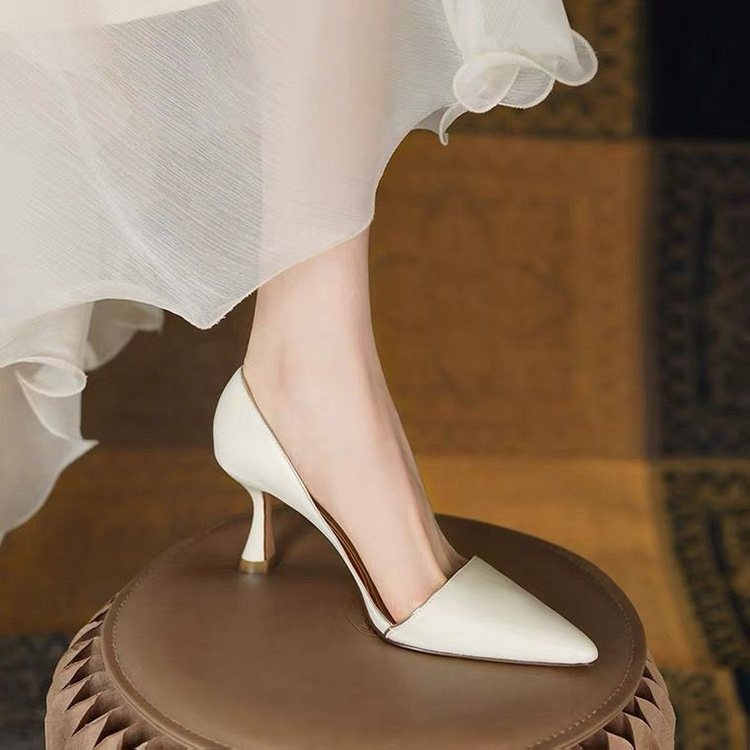 Giày Cao Gót Mũi Nhọn Thiết Kế Mới Thời Trang Theo Phong Cách Pháp Cho Nữ