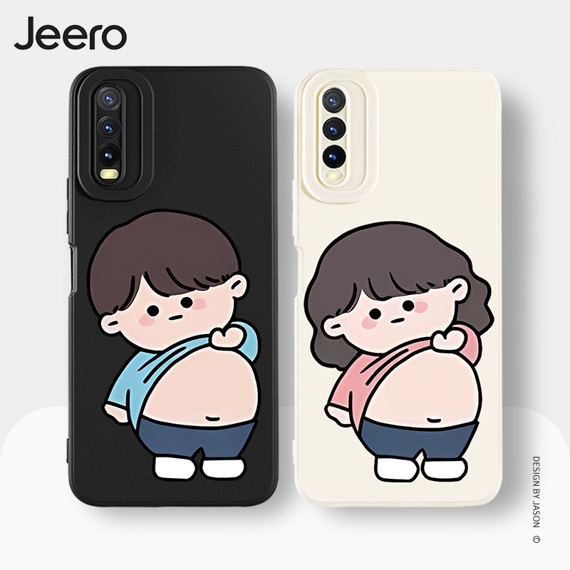 Ốp Điện Thoại JEERO mềm hình bựa hoạt hình cặp đôi Cho VIVO Y3S Y33S Y30 Y30G Y21 Y21S Y20 Y20S Y20I Y17 Y15S Y15A Y15S Y15 Y12S Y12 Y11 2021 Y10 kute HFE2060