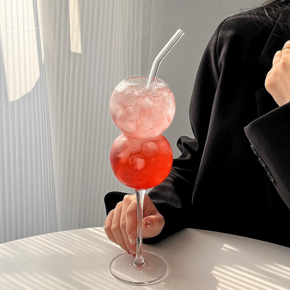Ly Thủy Tinh Uống Cocktail Hình Quả Bóng Sáng Tạo Kiểu Hàn Quốc