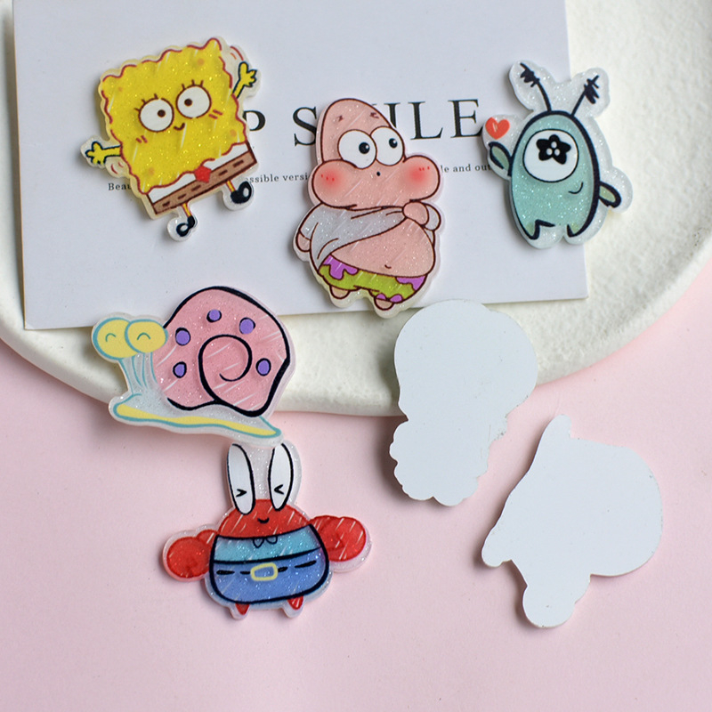 Kẹp Tóc Hình Vuông / Ngôi Sao Lớn Bằng acrylic Phát Sáng Dễ Thương Cho Nữ