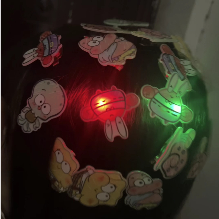 Kẹp Tóc Hình Vuông / Ngôi Sao Lớn Bằng acrylic Phát Sáng Dễ Thương Cho Nữ