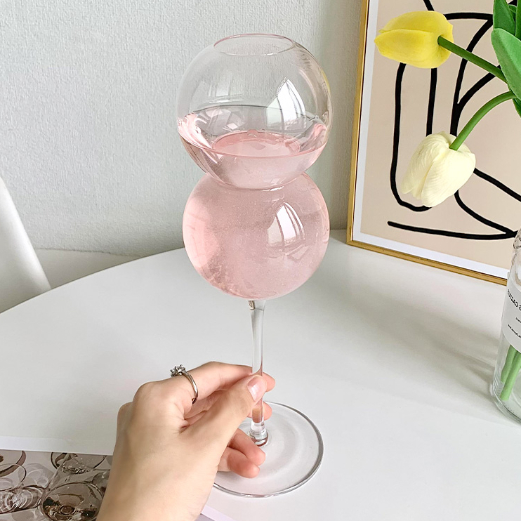 Ly Thủy Tinh Uống Cocktail Hình Quả Bóng Sáng Tạo Kiểu Hàn Quốc