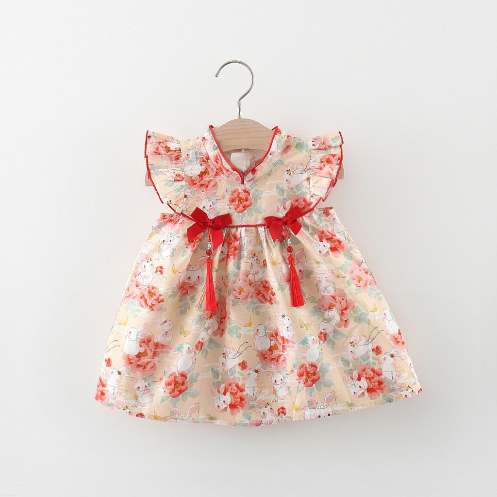 Đầm Truyền Thống Trung Hoa Dễ Thương Cho Bé Gái