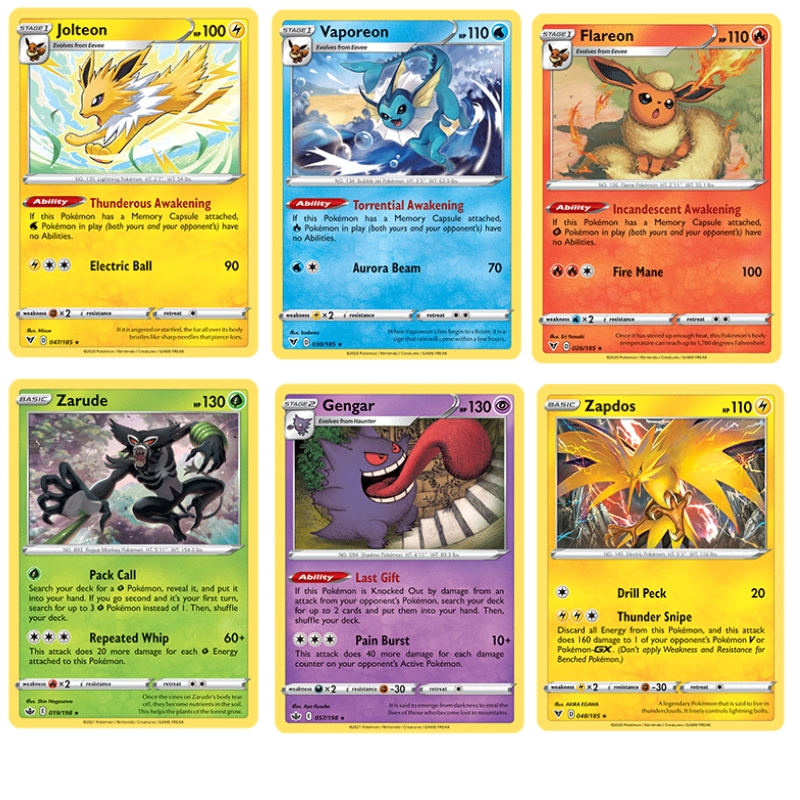 40 Pokemon thẻ Sword&Shield tăng cường gói Pokemon TCG
