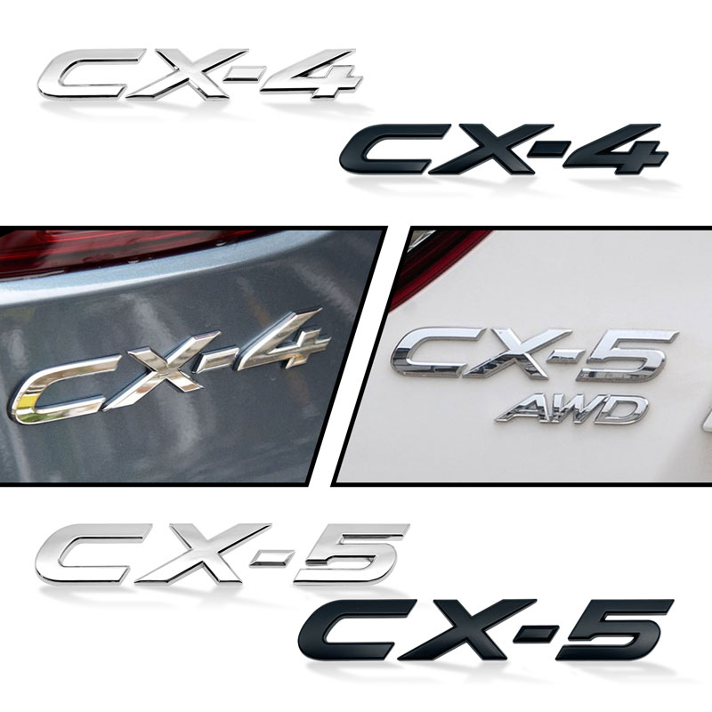 FENDER Logo 3D Bằng Nhựa ABS Màu Bạc / Đen CX4 CX5 CX-4 CX-5 Trang Trí Thân Xe Hơi Mazda