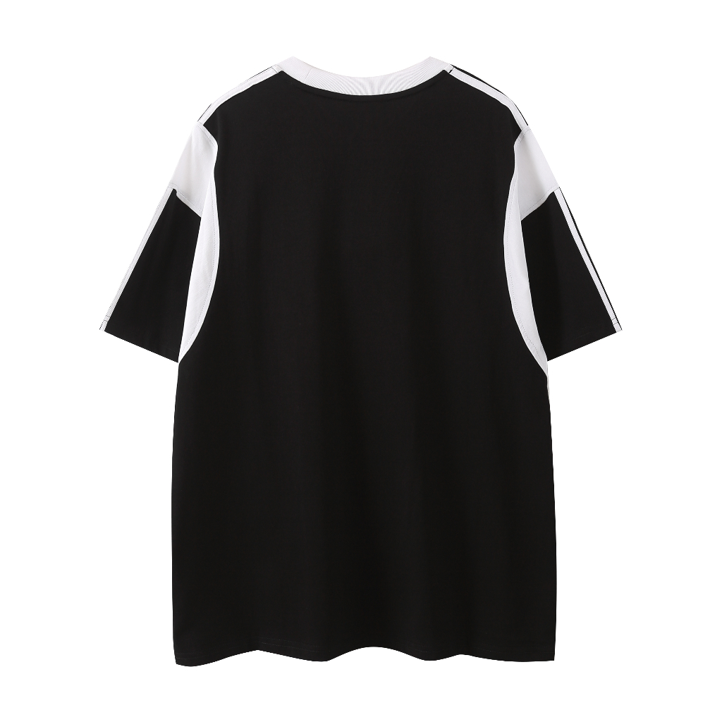 New fashion short-sleeved high-end stitching letters high-density thêu c