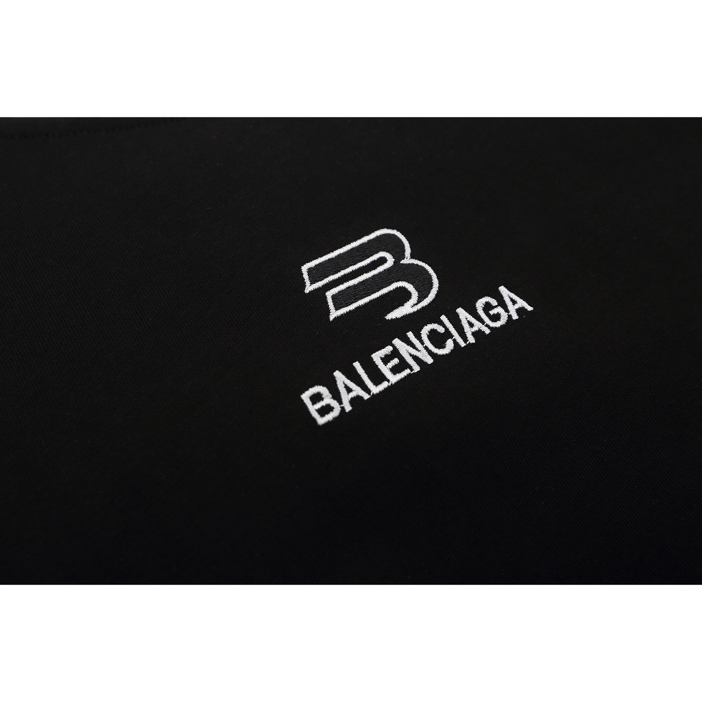 New fashion short-sleeved high-end stitching letters high-density thêu c