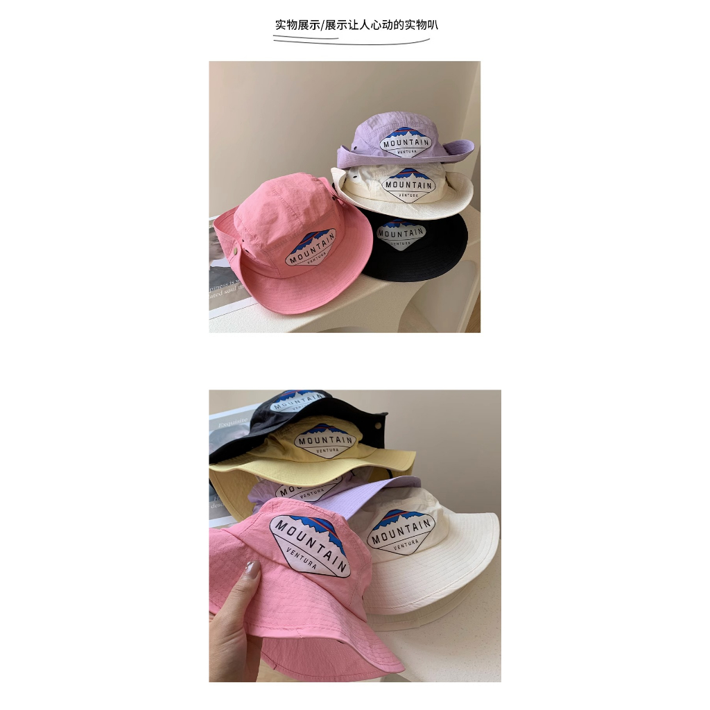 Mũ Bucket Mỏng Chống Nắng Thoáng Khí Nhanh Khô Màu Hồng Thời Trang Mùa Hè Cho Nữ