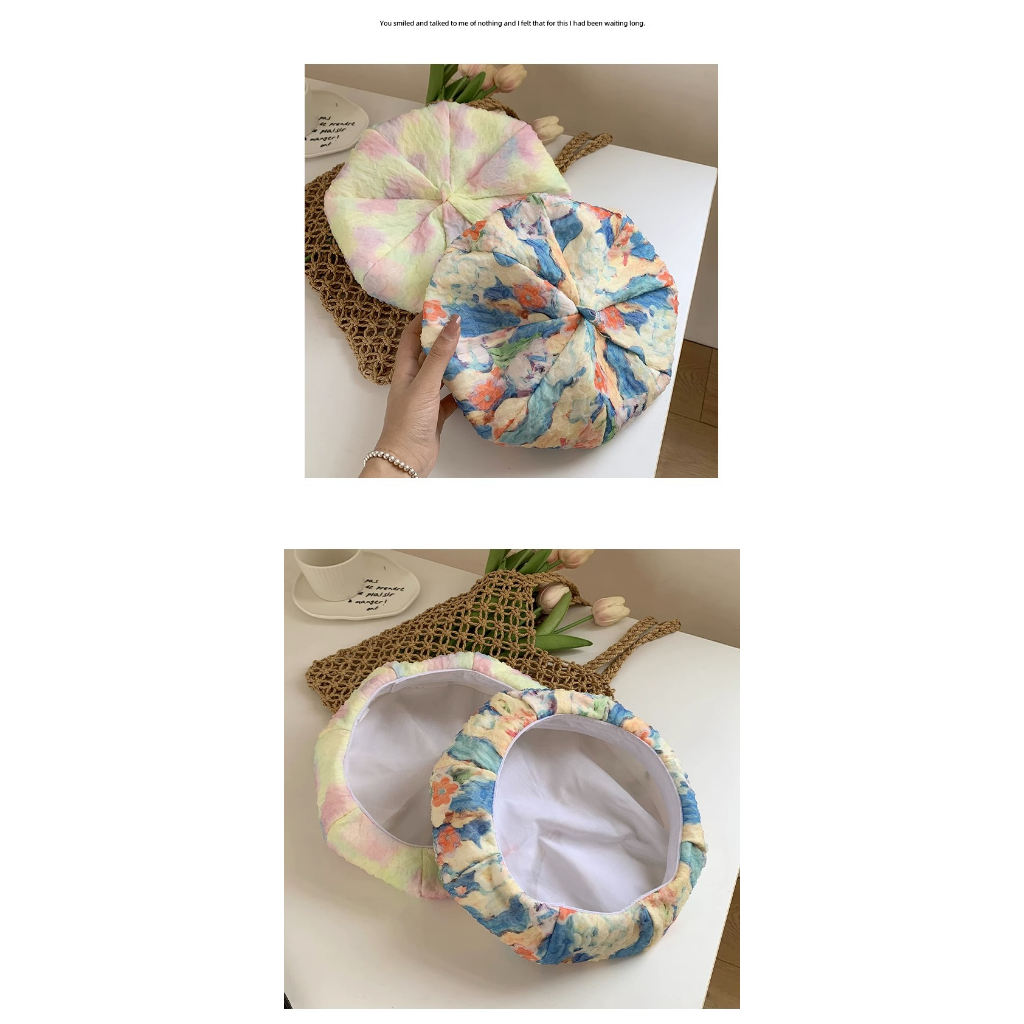 Mũ Beret Nhuộm Màu Phong Cách Hàn Quốc Thời Trang Mùa Hè Cho Nữ