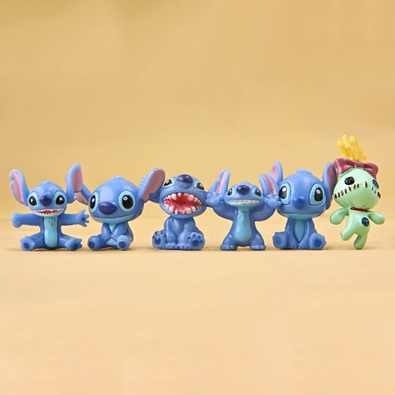 DISNEY Set 12 Mô Hình Nhân Vật Phim Hoạt Hình Lilo & Stitch Bằng PVC