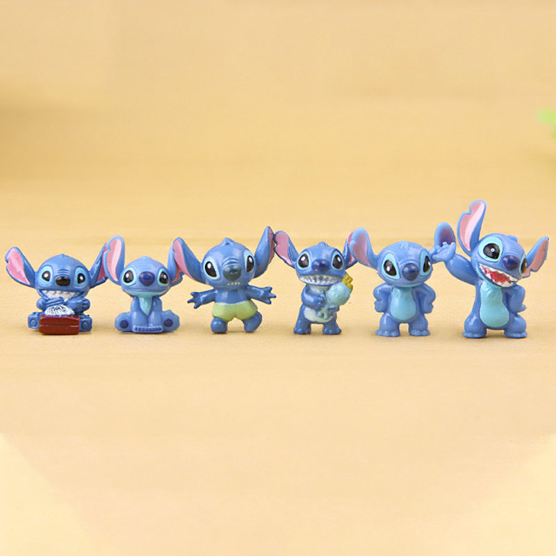 DISNEY Set 12 Mô Hình Nhân Vật Phim Hoạt Hình Lilo & Stitch Bằng PVC