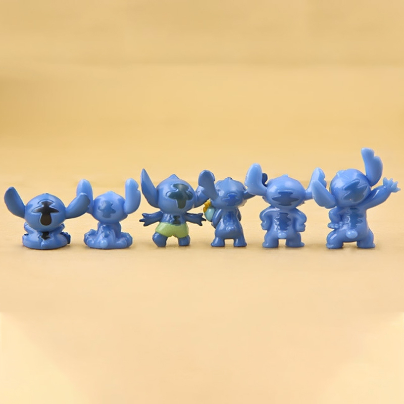 DISNEY Set 12 Mô Hình Nhân Vật Phim Hoạt Hình Lilo & Stitch Bằng PVC