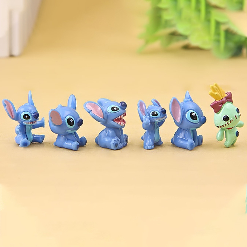 DISNEY Set 12 Mô Hình Nhân Vật Phim Hoạt Hình Lilo & Stitch Bằng PVC