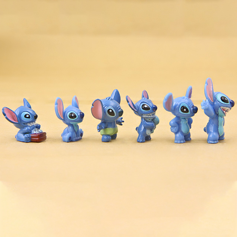 DISNEY Set 12 Mô Hình Nhân Vật Phim Hoạt Hình Lilo & Stitch Bằng PVC