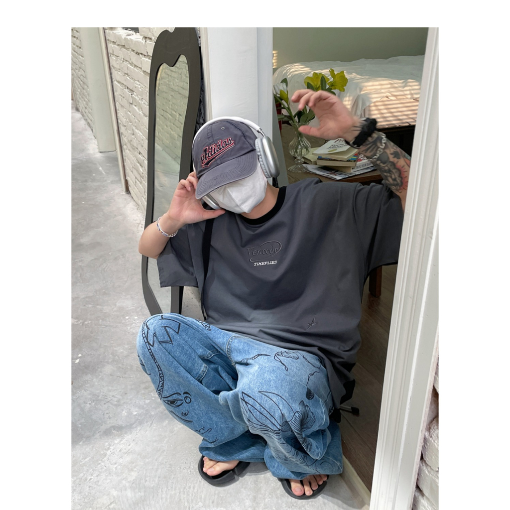 Áo Thun Nam Tay Ngắn Cổ Tròn Thời Trang Cá Tính