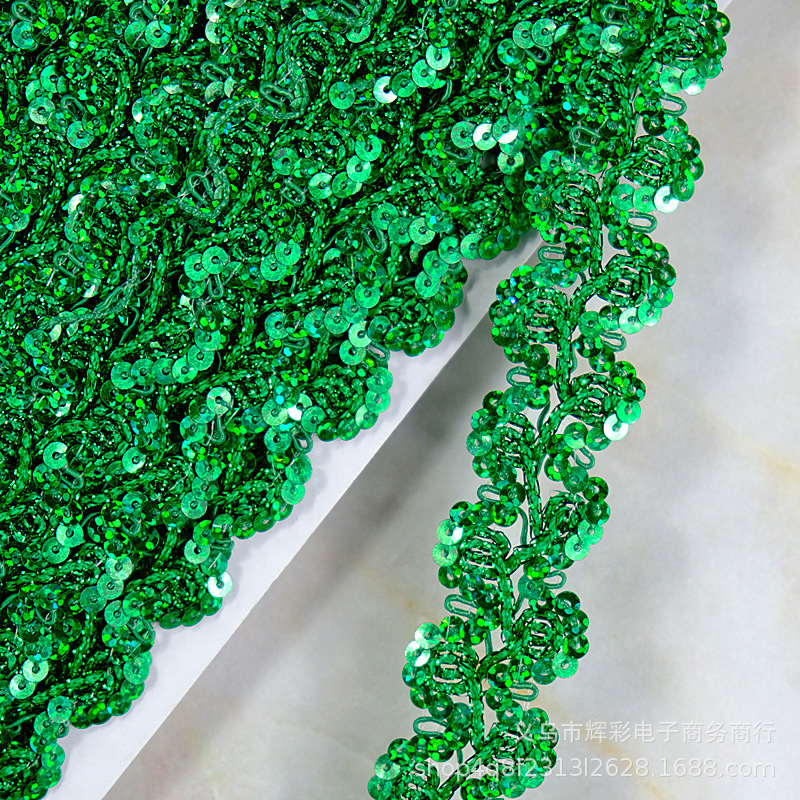 Cuộn Dây Ruy Băng Ren Đính Kim Sa 13M Dùng Trang Trí Thẻ