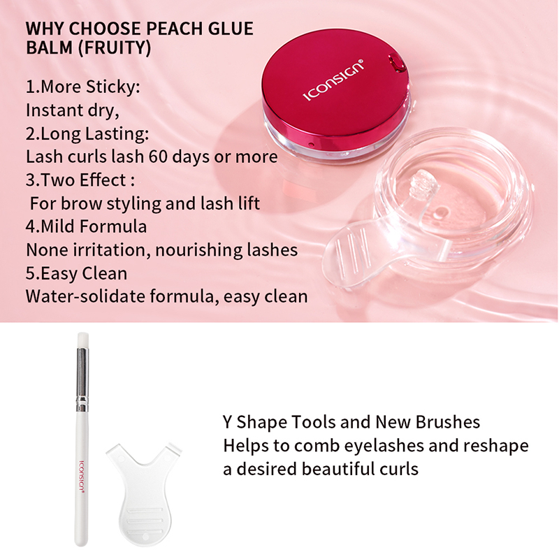 ICONSIGN Keo dưỡng để nâng mi Gel keo tạo kiểu lông mi Hương trái cây Trang điểm Tạo kiểu lông mày 10 giây Cố định hình dạng Keo uốn mi không thấm nước 8g