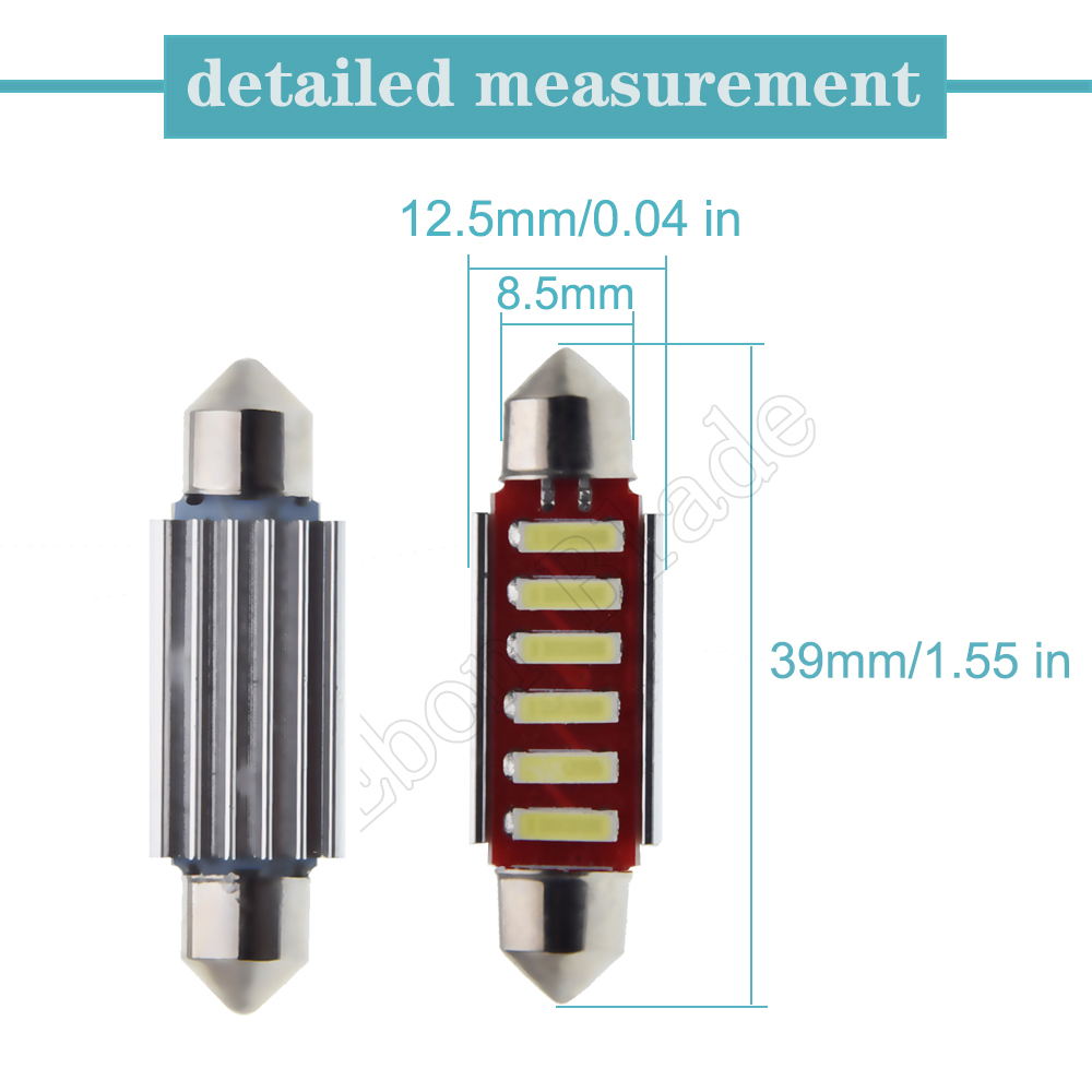 Bóng Đèn LED Canbus 39mm 31MM 41MM C5W C10W 7020 SMD Cho Xe Hơi