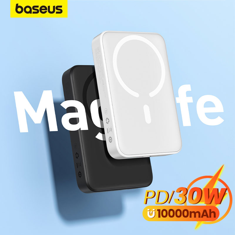 BASEUS Pin Sạc Dự Phòng Không Dây 10000mAh PD 30W 20W Mini Tự Động Bật / Tắt Cho iPhone 14 13 12 Pro Max
