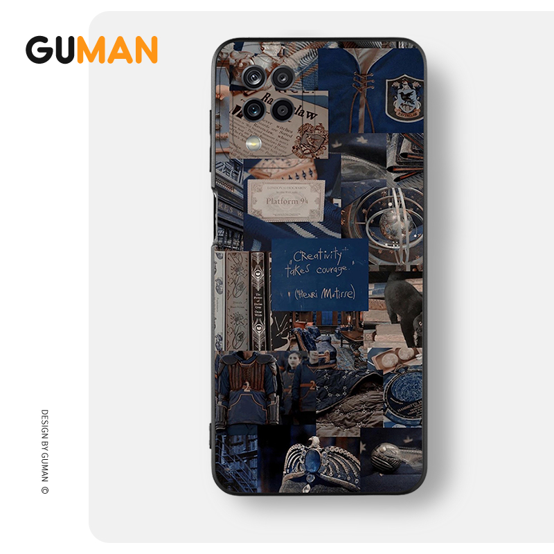 Ốp lưng GUMAN mềm ngầu đen dễ thương đẹp Cho SAMSUNG A03 A12 M12 F12 A13 A32 A51 M40S A515F A52 4G 5G kute Xb506
