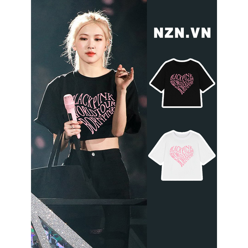 NZN Áo Thun Cotton Cổ Tròn In Hình Lisa Blackpink Thời Trang Mùa Hè Dành Cho Nữ