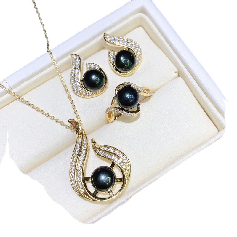 Bộ Trang Sức Ngọc Trai Tự Nhiên Thời Trang Dành Cho Nữ