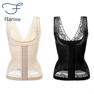 Áo Nịt Bụng Phối Ren Nâng Ngực Định Hình Eo Plus Size Cho Nữ Siết chặt bụng