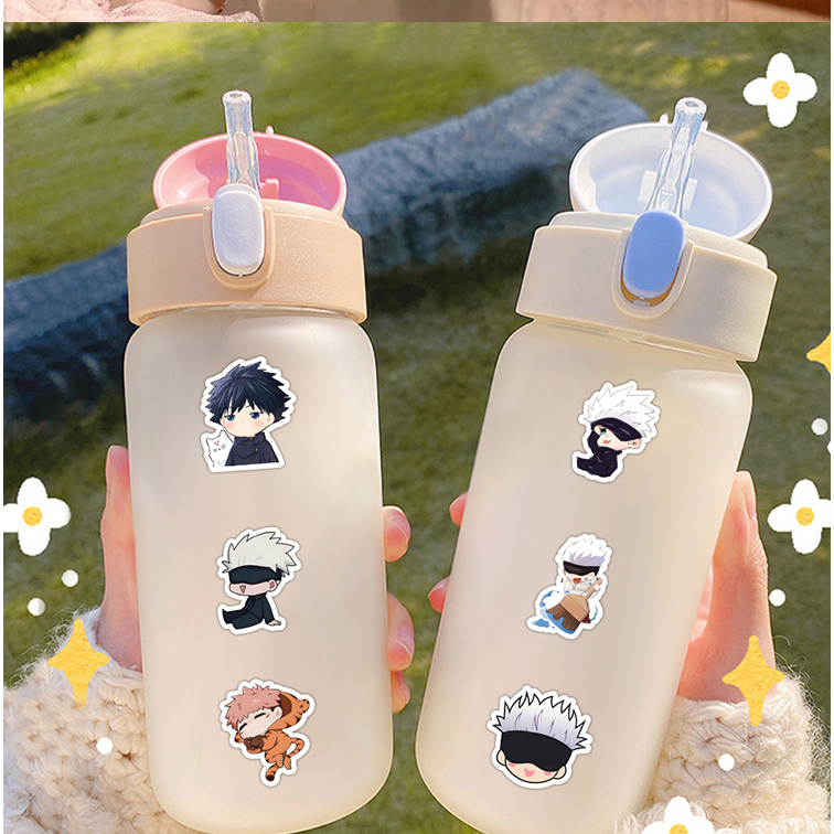 Bộ 60 Hình Dán Jujutsu Kaisen Dễ Thương Trang Trí Điện Thoại, Laptop, Notebook