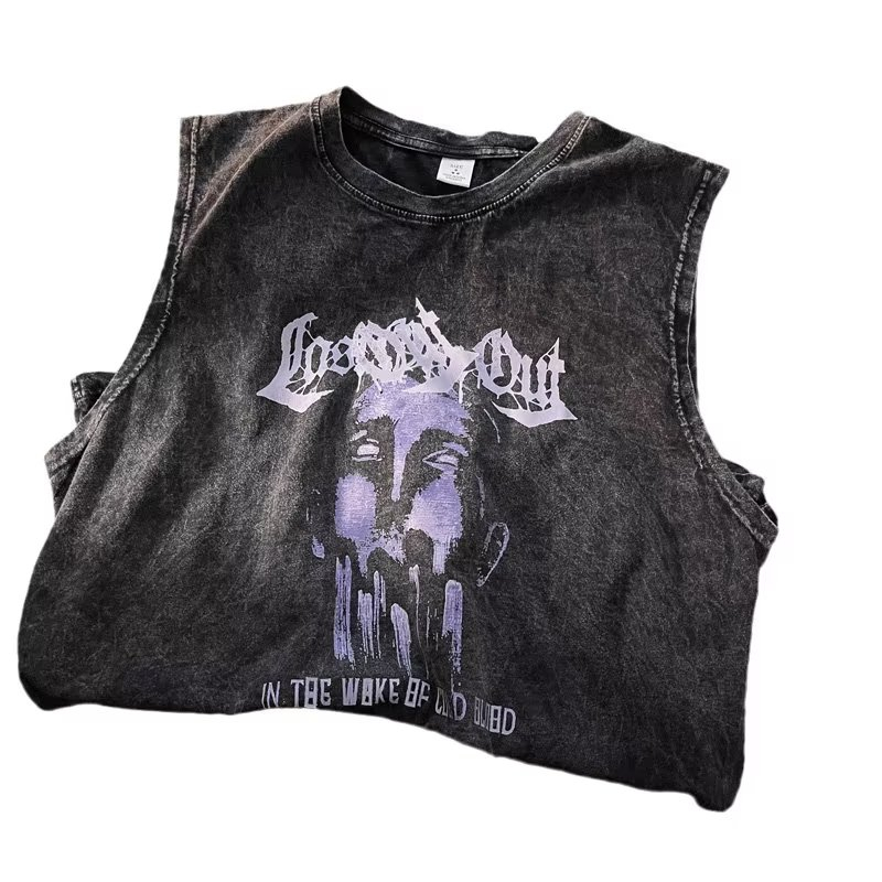 Áo Thun Sát Nách Dáng Rộng In Hình Chân Dung Cao Cấp Kiểu Mỹ Thời Trang Mùa Hè Cho Nam