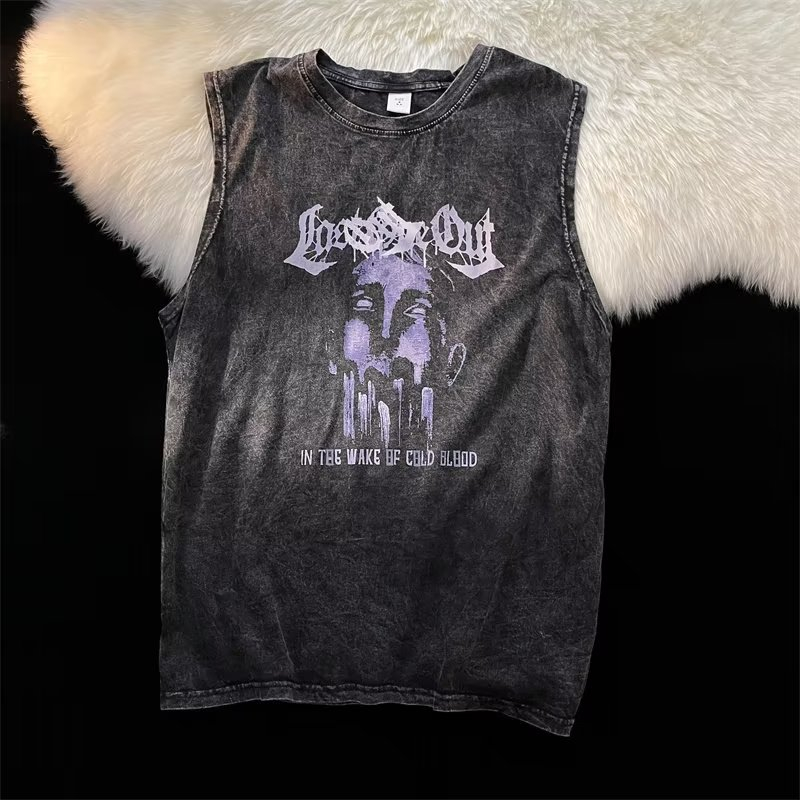 Áo Thun Sát Nách Dáng Rộng In Hình Chân Dung Cao Cấp Kiểu Mỹ Thời Trang Mùa Hè Cho Nam