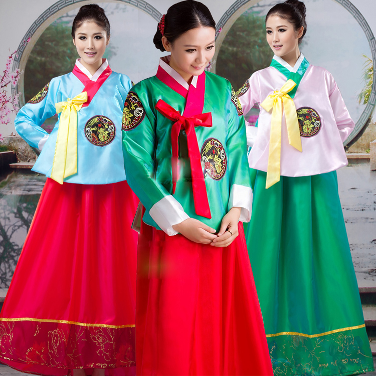 Hot bán cổ trang Hàn Quốc truyền thống Hanbok nữ cung đình ăn mặc lễ hội múa dân tộc Hàn Quốc cho thấy trang phục