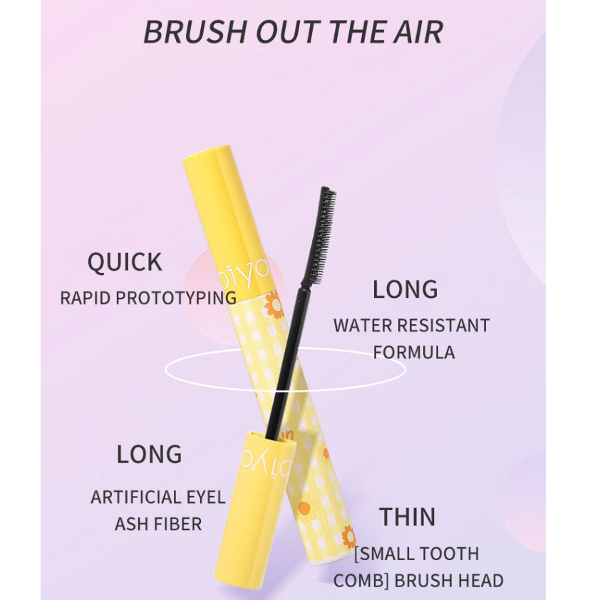 Mascara GECOMO Đầu Cọ Silicon Chống Thấm Nước Lâu Trôi Chuốt Cong Mi