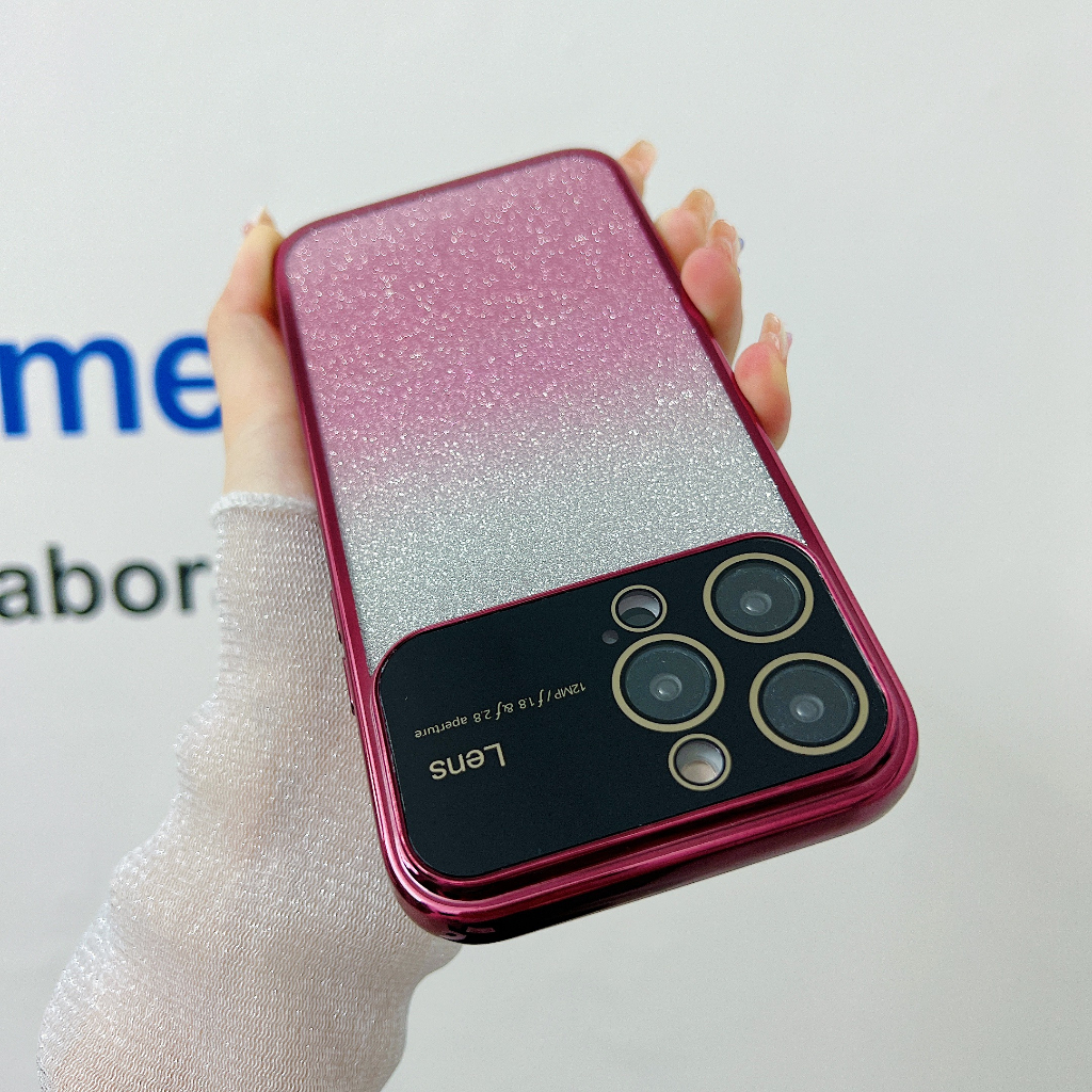 Ốp Điện Thoại Mềm Họa Tiết Cửa Sổ Lớn Màu Hồng Cho compatible for iPhone 7 8 plus x xr xs max 11 12 13 14 pro max