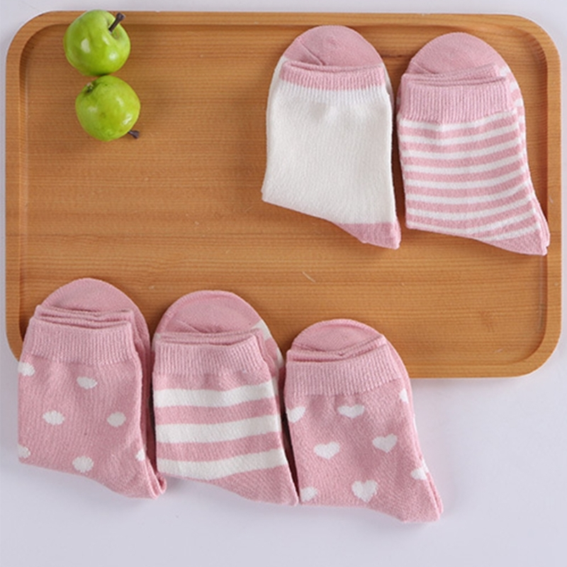 Set 5 Đôi Vớ Cotton Họa Tiết Hoạt Hình Động Vật Dành Cho Bé Sơ Sinh