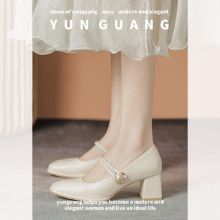 Giày cao gót YUNGUANG phong cách Hong Kong cổ điển cho nữ
