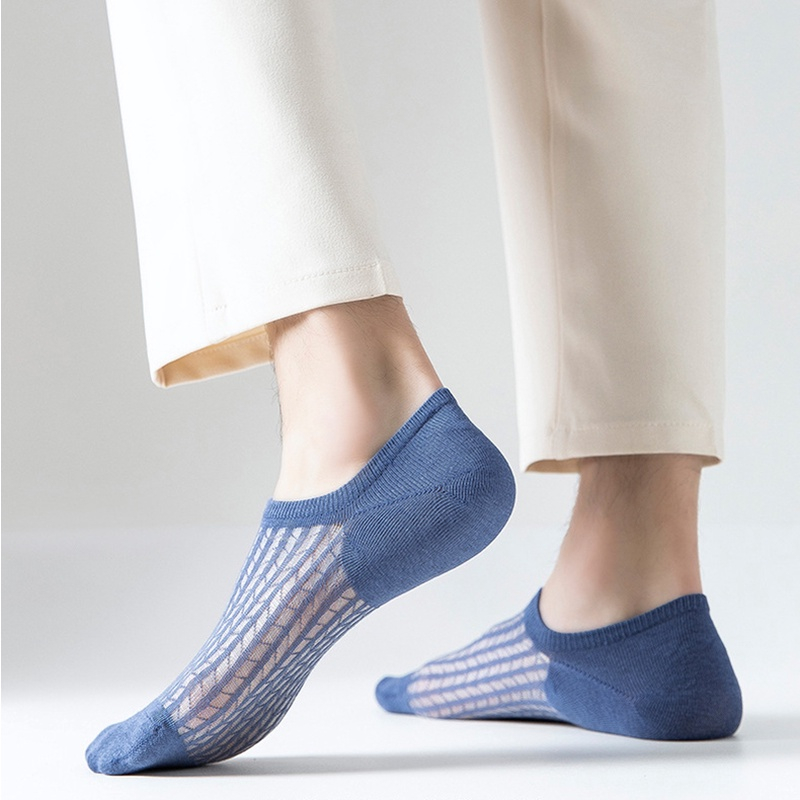 Set 10 Đôi Tất Lưới Cotton Mỏng Thoáng Khí Thấm Hút Mồ Hôi Thời Trang Mùa Hè Cho Nam