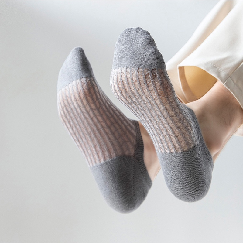 Set 10 Đôi Tất Lưới Cotton Mỏng Thoáng Khí Thấm Hút Mồ Hôi Thời Trang Mùa Hè Cho Nam