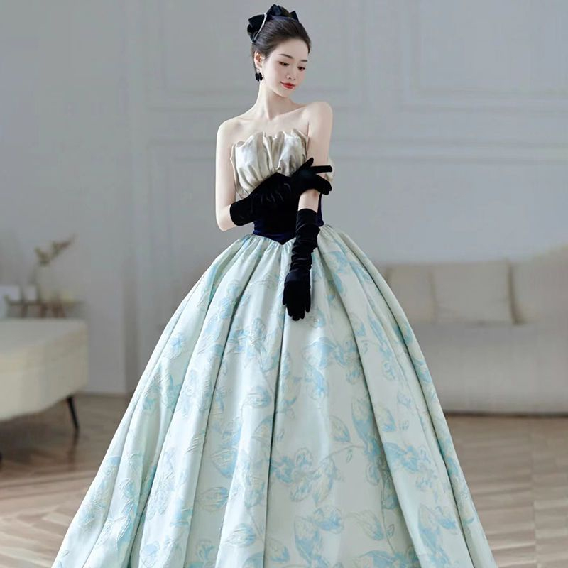 Đầm Dạ Hội Dáng Dài Phong Cách Pháp Sang Trọng Thời Trang